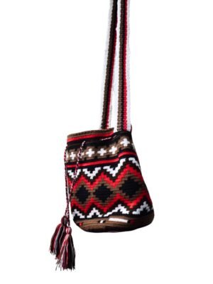 Mochila Wayuu Jimeyaa - Senderos Rojos.