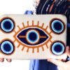 Cartera Wayuu de Mano – Ojo Azul de los Vientos