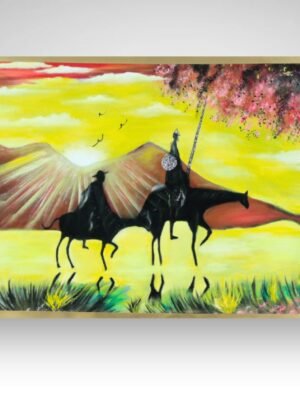 Obra: Quijote. Pintura al óleo de Henry Cruz