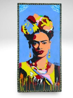 Obra: Frida (Coleccionable #2). Pintura al óleo de Henry Cruz